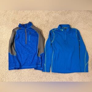 Base Layer - Blue and Gray Long Sleeve Tops